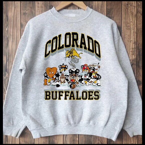 Vintage University of Colorado Sweatshirt Colorado Buffaloes Shirt 90s 80s - Picture 2 of 2